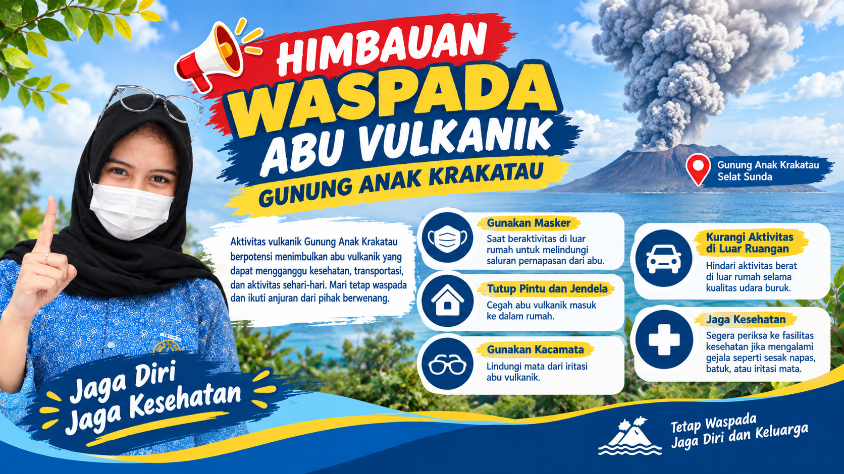 HIMBAUAN WASPADA ABU VULKANIK GUNUNG ANAK KRAKATAU